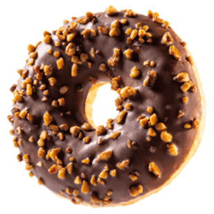 Choco hazelnut filled donut